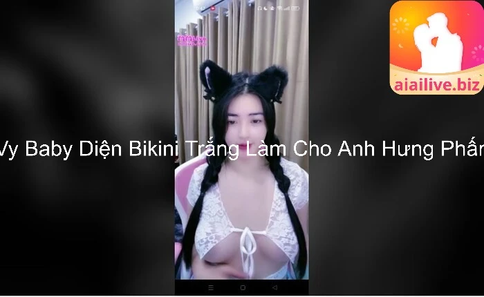 Vy Baby Diện Bikini Trắng Làm Cho Anh Hưng Phấn 2